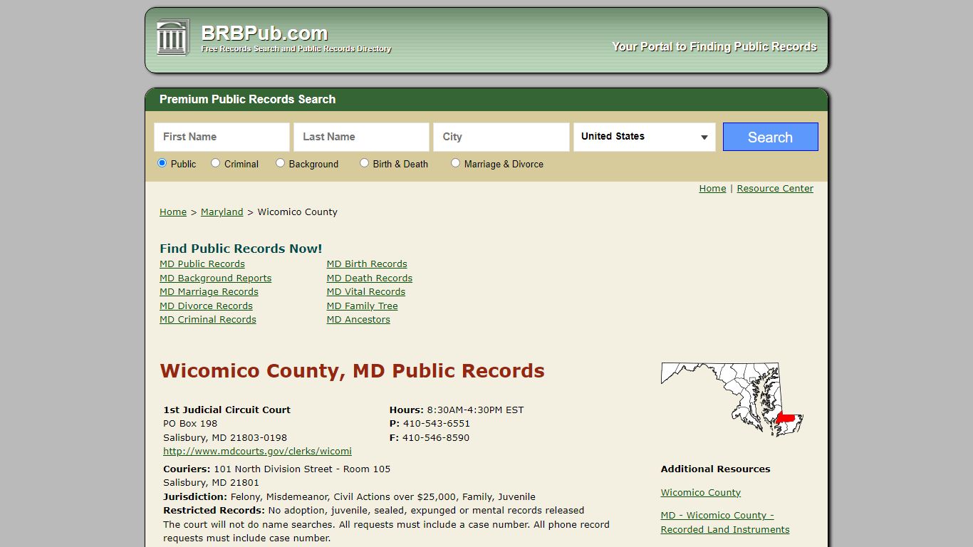 Wicomico County Public Records | Search Maryland Government Databases
