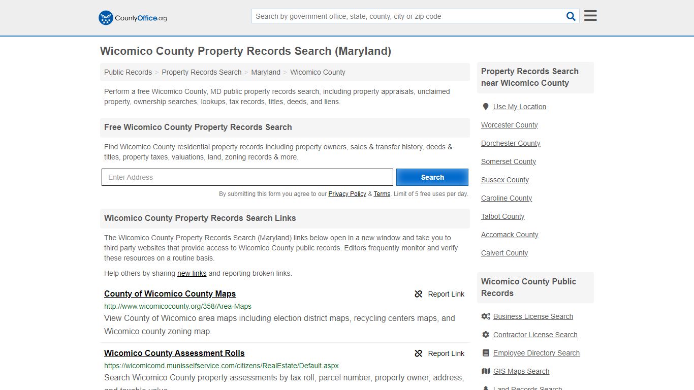 Wicomico County Property Records Search (Maryland) - County Office