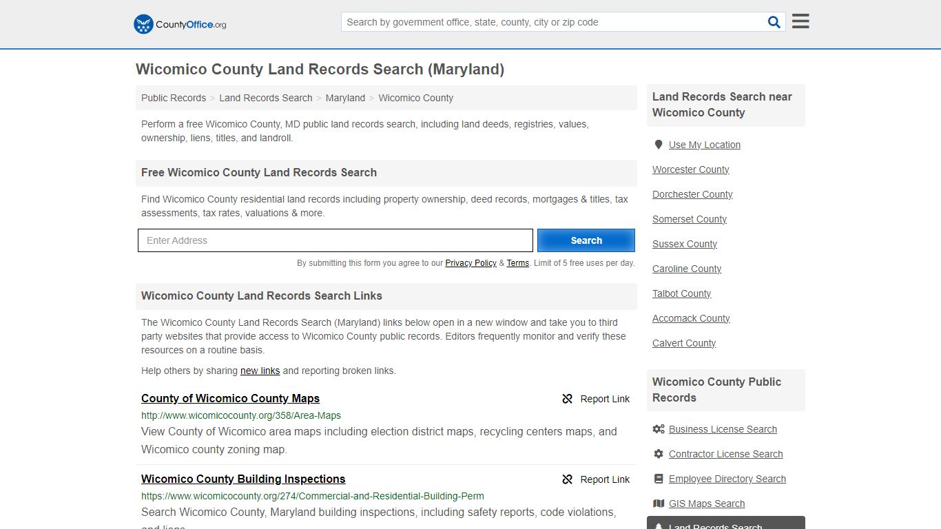 Wicomico County Land Records Search (Maryland) - County Office